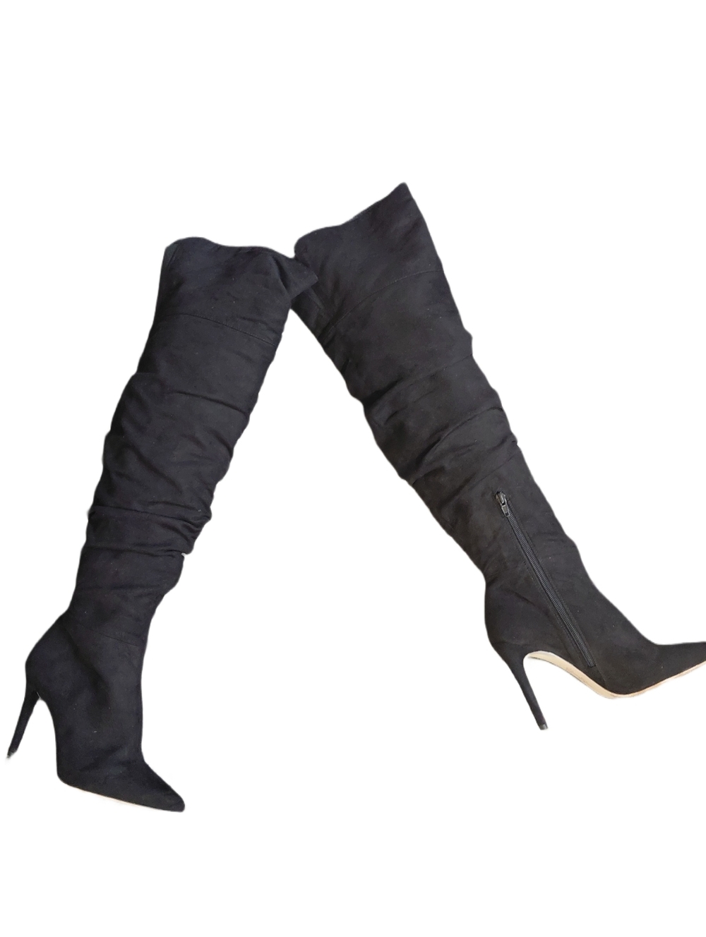 Jessica Simpson Black Suede Over-the-Knee Pointed Toe Boots Size 6.5